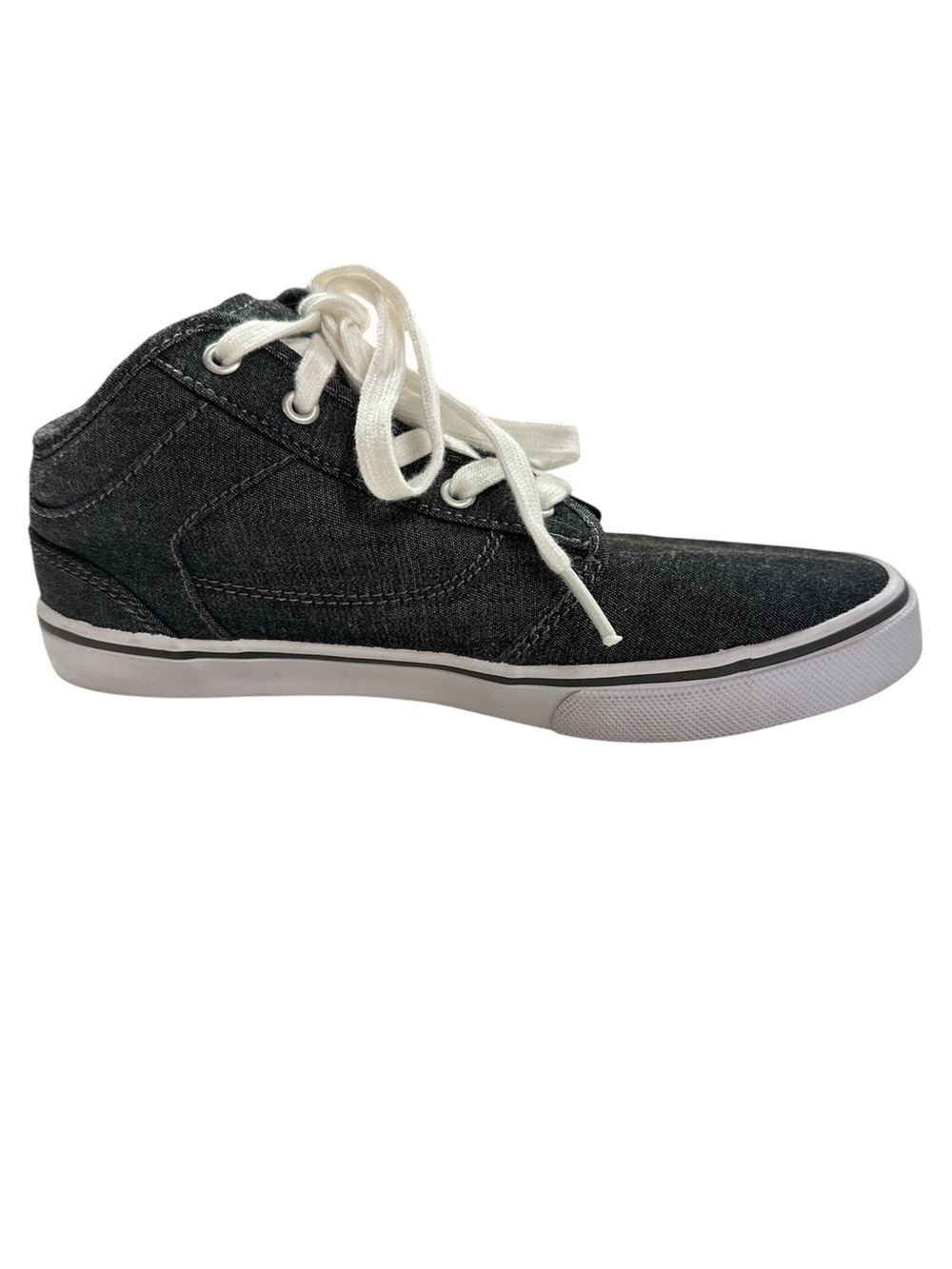Cherokee Dark Gray Mid-top Denim Lace-up Sneaker Youth Size 4
